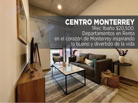 CENTRO_CENTRO_DE_MONTERREY_1_Recámara_1baño_$20,500_\_Departamento_en__Imagen_1